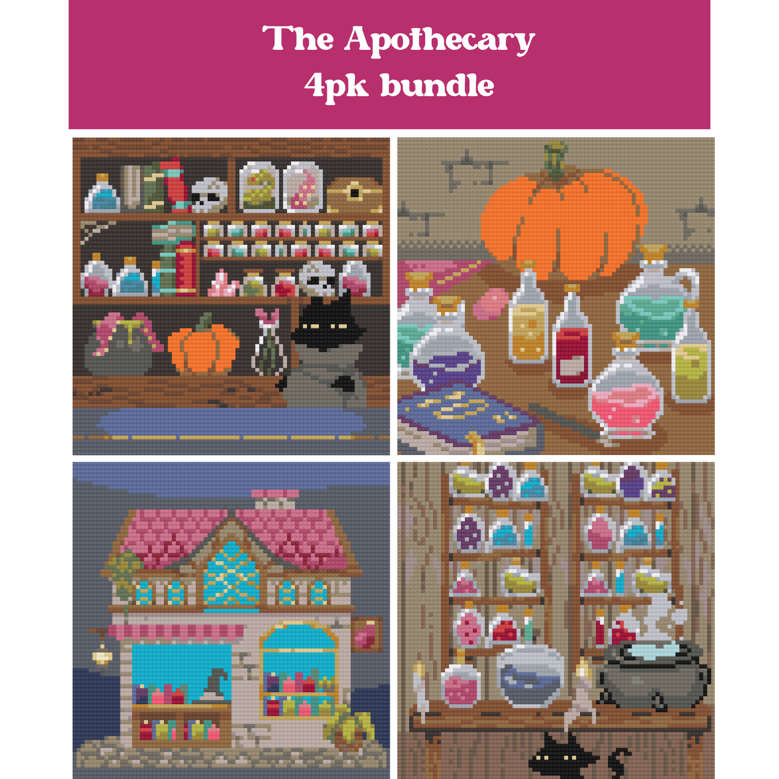The Apothecary 4pk 20x20cm Square Bundle – Pressed + Placed