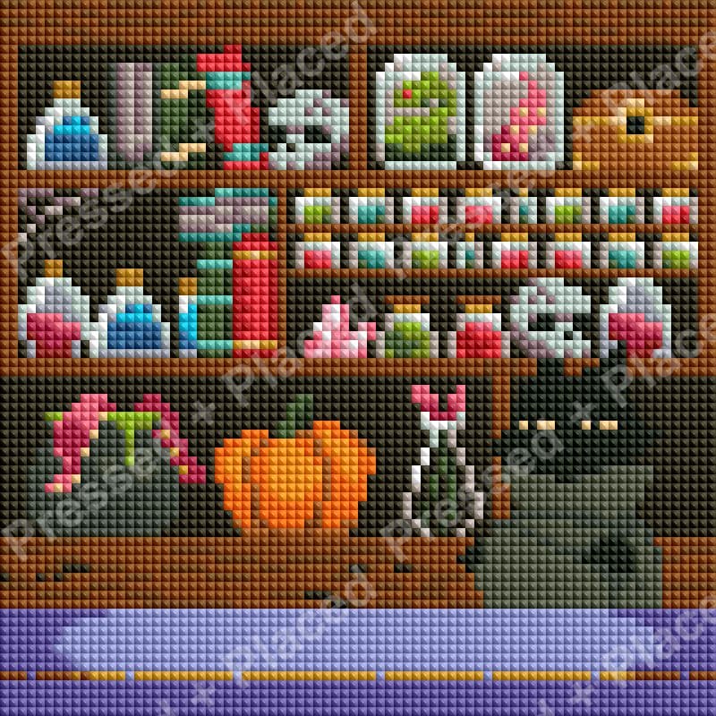 Witch's Pantry Hand Rendered