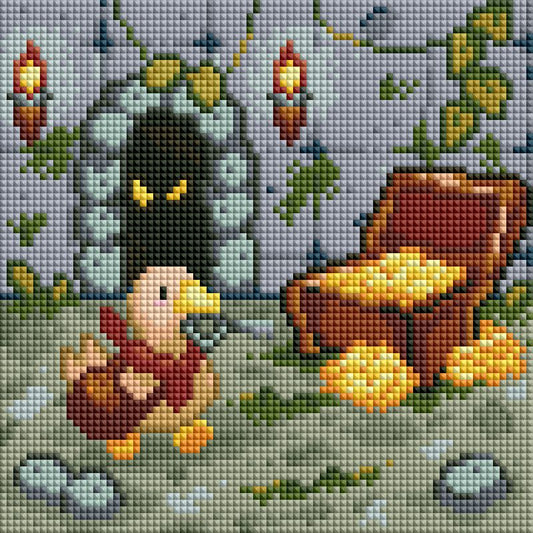 Four duck-themed diamond art scenes with woodland, pond, and meadow settings