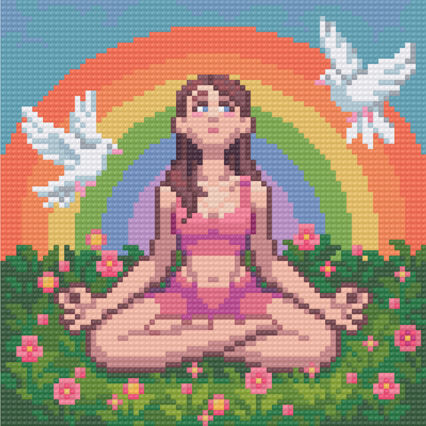 Colección Amor Paz y Orgullo Paquete de 4 unidades cuadradas de 20x20cm
