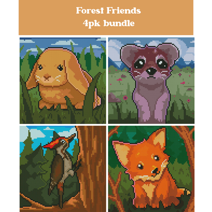 Forest Friends 4pk 20x20cm Square Bundle