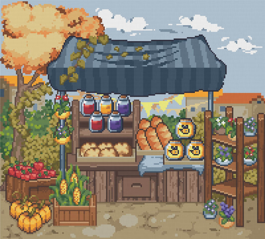 The Harvest Stand Hand Rendered