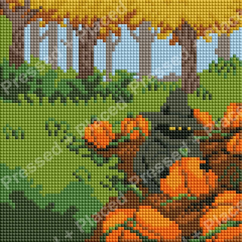 Harvest Gathering Hand Rendered