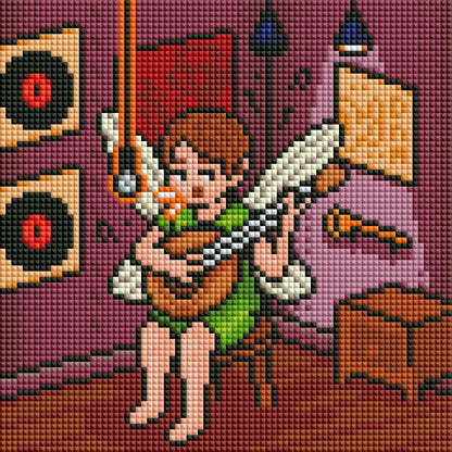 Four fairy-themed diamond painting scenes with woodland, music, and garden fantasy designs